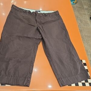 Old Navy Low Waist Wide Leg Capris, Brown, Size 12